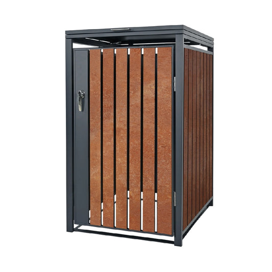 金属製の収納小屋 - 屋外用の物置 - スチールと木材 - 100 x 100 x 200