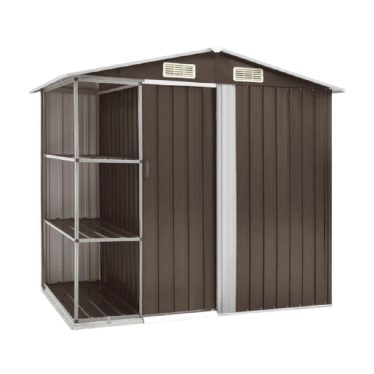 金属製ガーデンストレージシェッド - 野外収納用 - スチール製 - 150 x 90 x 180